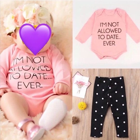 Not Allowed To Date Ever - Funny Onesie - Picture 1 of 8